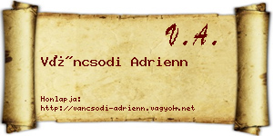 Váncsodi Adrienn névjegykártya