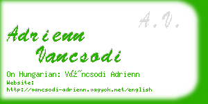 adrienn vancsodi business card